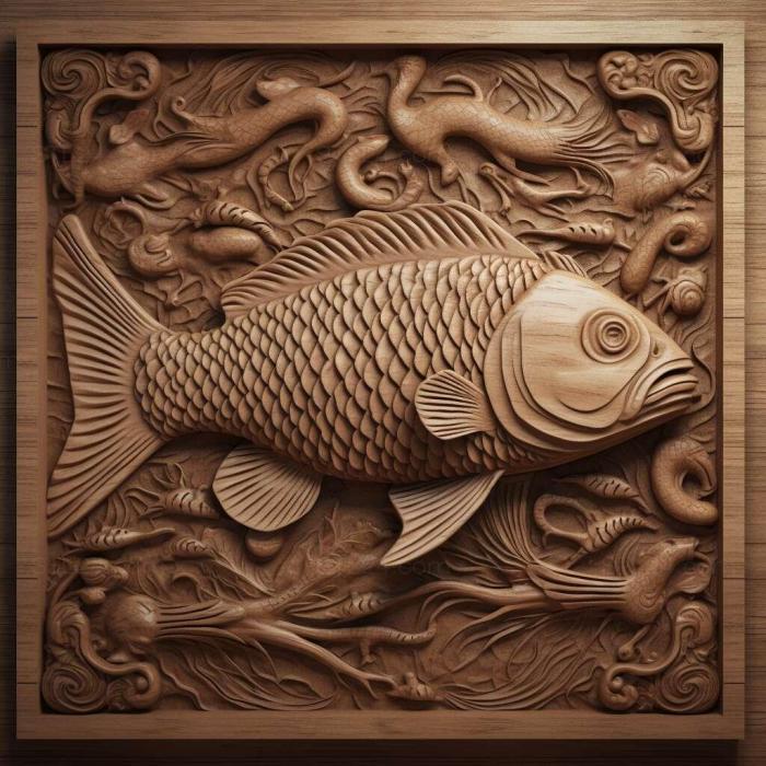 Nature and animals (st Wakin fish 1, NATURE_2393) 3D models for cnc